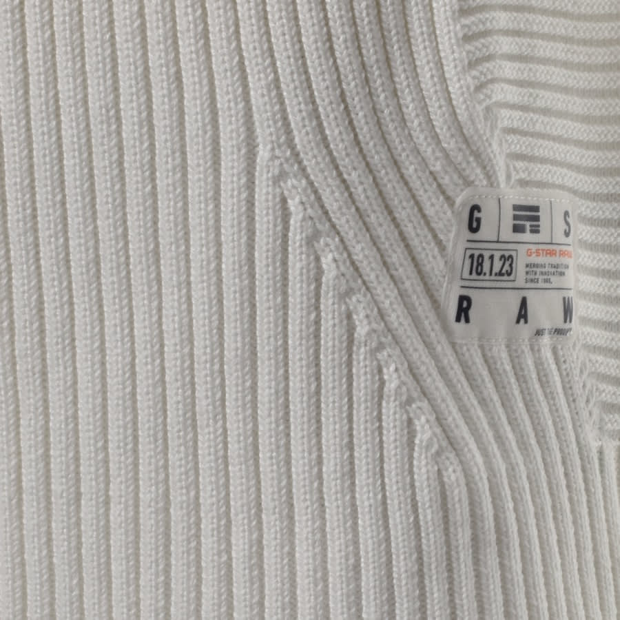 Alternative Image for ProductG Star Raw 3D Biker Crew Knit Jumper White3